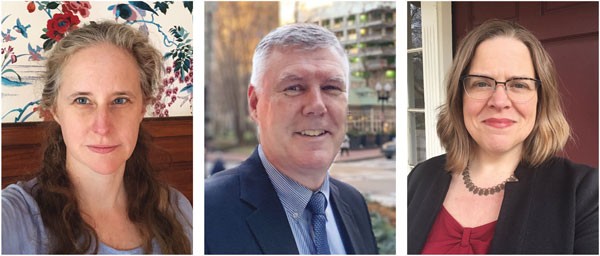 Self portraits of Emily Prud’hommeaux, Michael Bourque, and Stacy Grooters