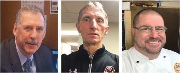 Self portraits of Daniel Bourque, William B. Evans, and Frank Bailey