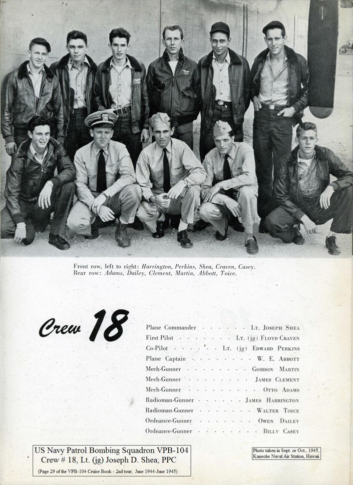 Joseph Shea and bomber crew