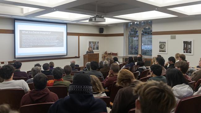 crowd shot during the Winston Wolfe lecture