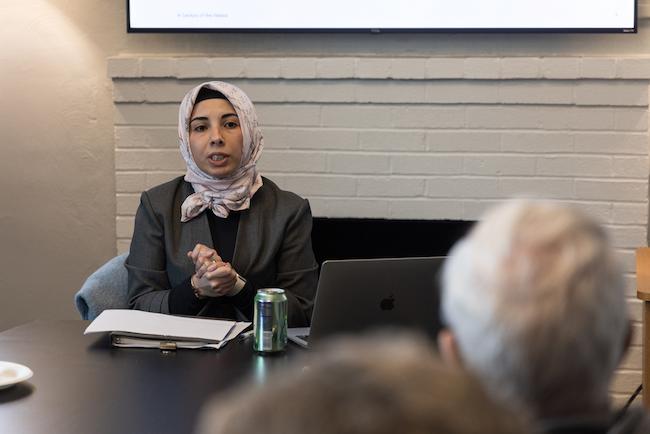 Alshamary during presentation
