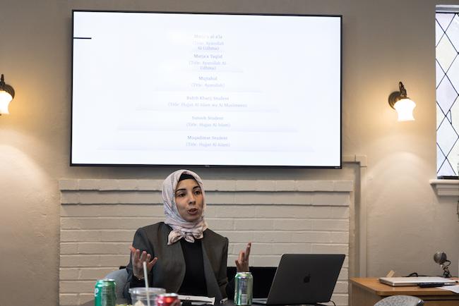 Alshamary during presentation