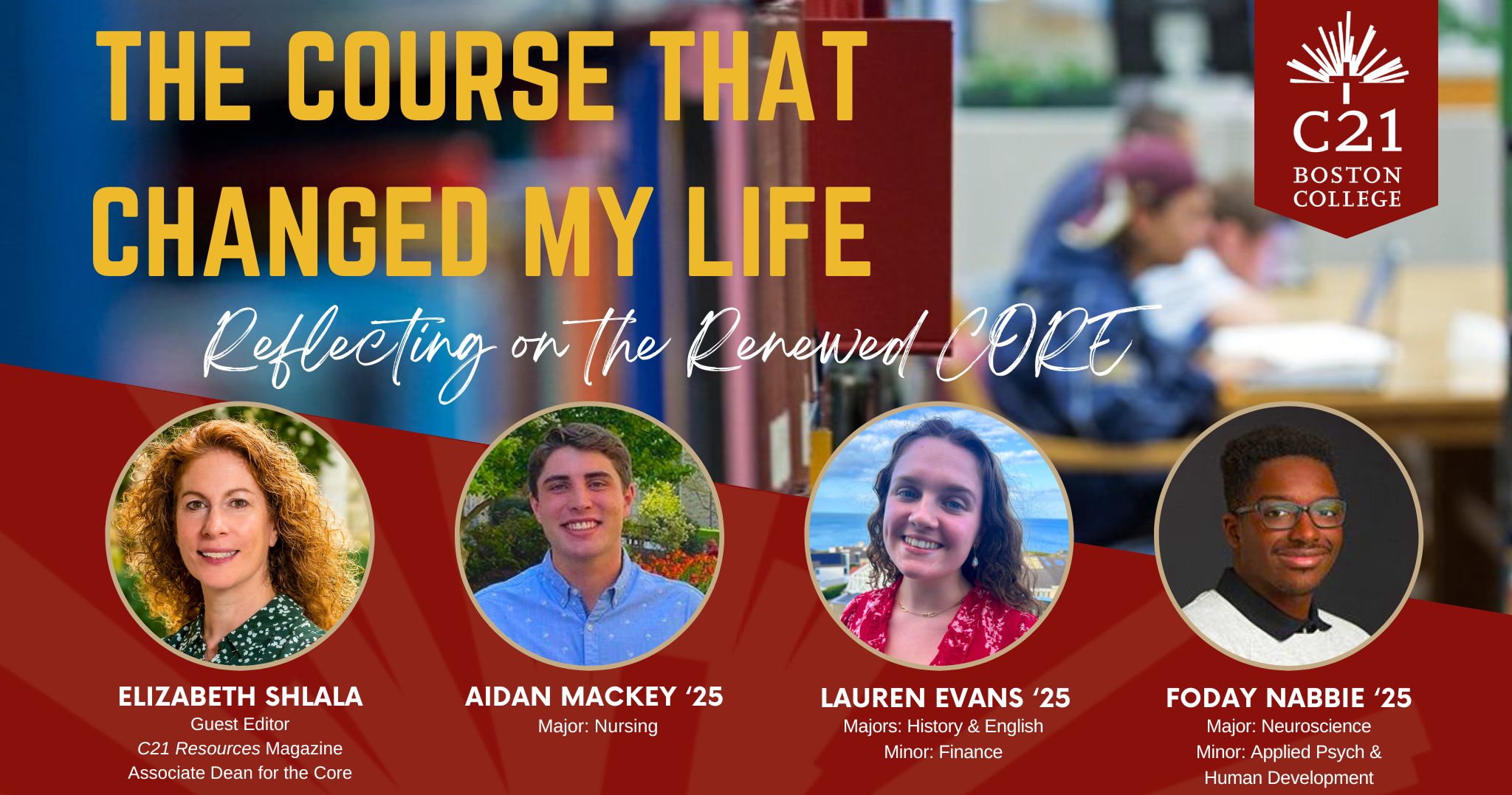 Magazine Liberal Arts Event Thumbnails 9.12.2024 - Video Thumbnail - THE COURSE THAT CHANGED MY LIFE 9.17.2024 Thumbail Magazine Liberal Arts Event Thumbnails 9.12.2024 - Video Thumbnail - THE COURSE THAT CHANGED MY LIFE 9.17.2024 Thumbail