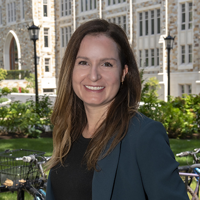 Portrait of Lauren Honig, Assist. Prof. (Pol. Sci), photographed for updated web and publication needs.