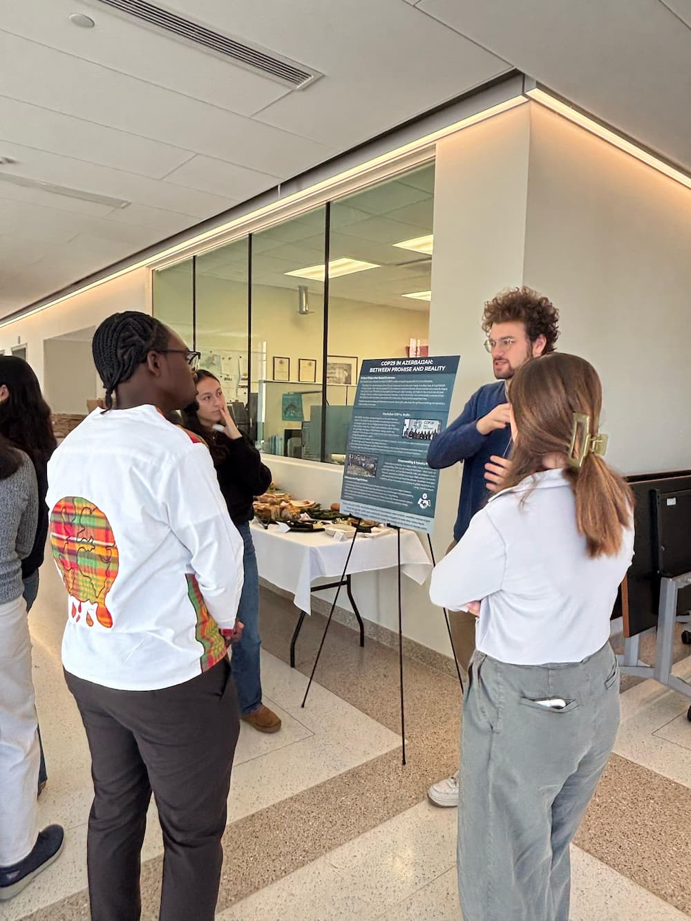 Students converising at COP29