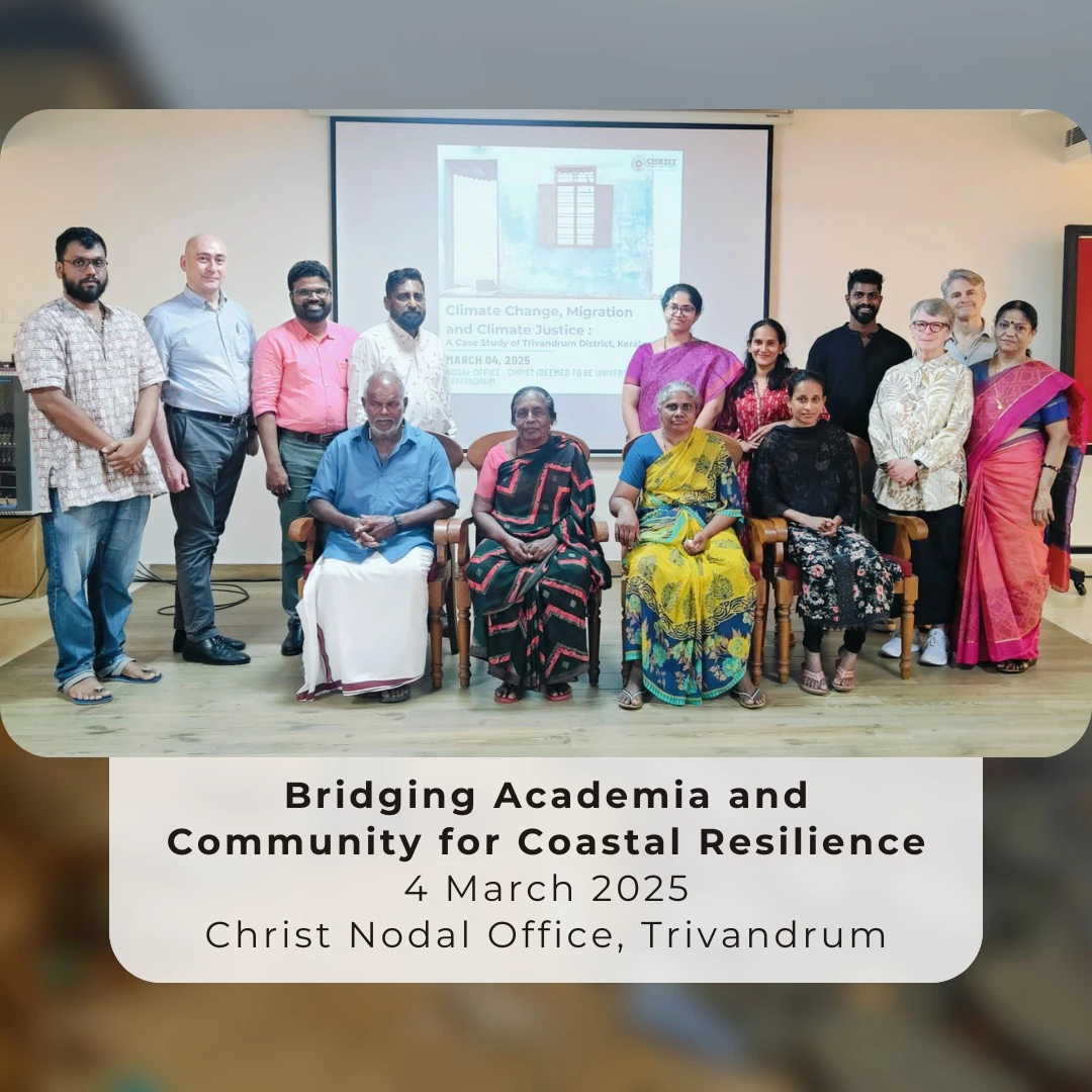 Bridging Academia and Community for Coastal Resilience. 4 March 2025. Christ Nodal Office, Trivandrum