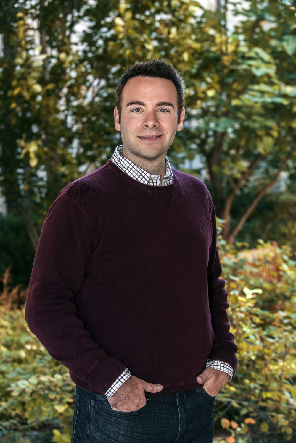 Michael Hartney, newly appointed Assist. Prof. (Political Science) photographed outside Stokes Hall for Welcome Additions in the 10/12 issue of Chronicle.