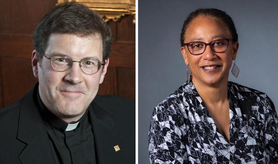 Fr. Kalscheur and Joy Moore
