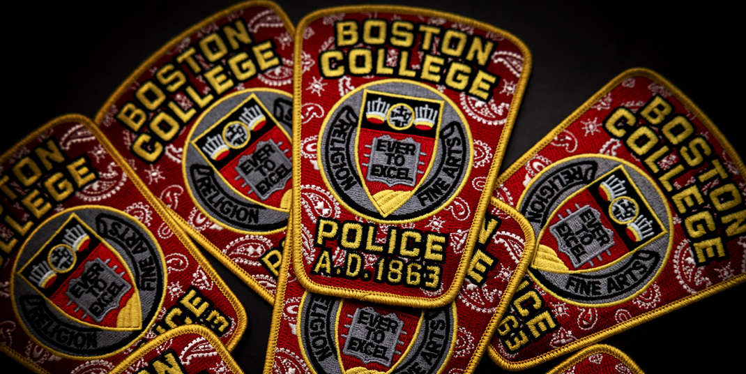 October 4, 2022 -- The Boston College Police Department has introduced the Red Bandana Patch Project to raise funds for the Welles Remy Crowther Charitable Trust.