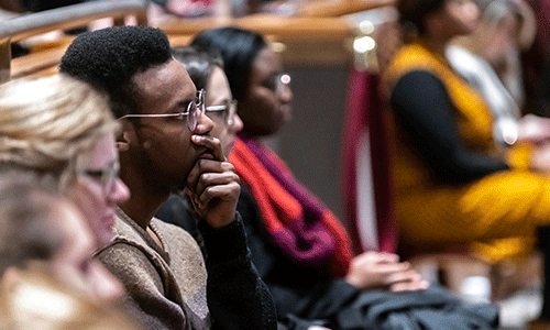 Graduate assistants at event