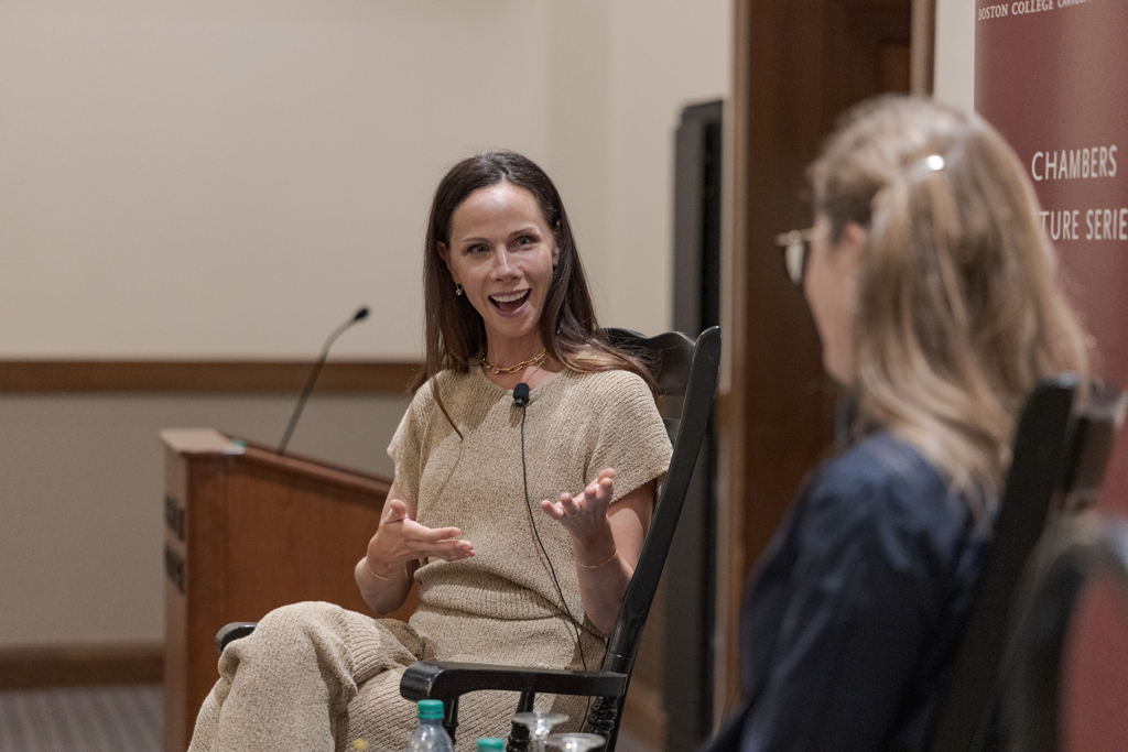 At the Winson Center’s annual Chambers Lecture, Barbara Pierce Bush reflected on her winding career and provided students with thoughtful advice on navigating their own. 