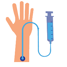 Infusion into arm