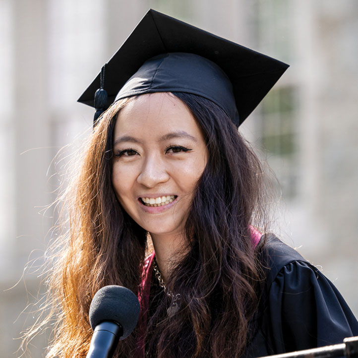 Jenna Mu in cap and gown
