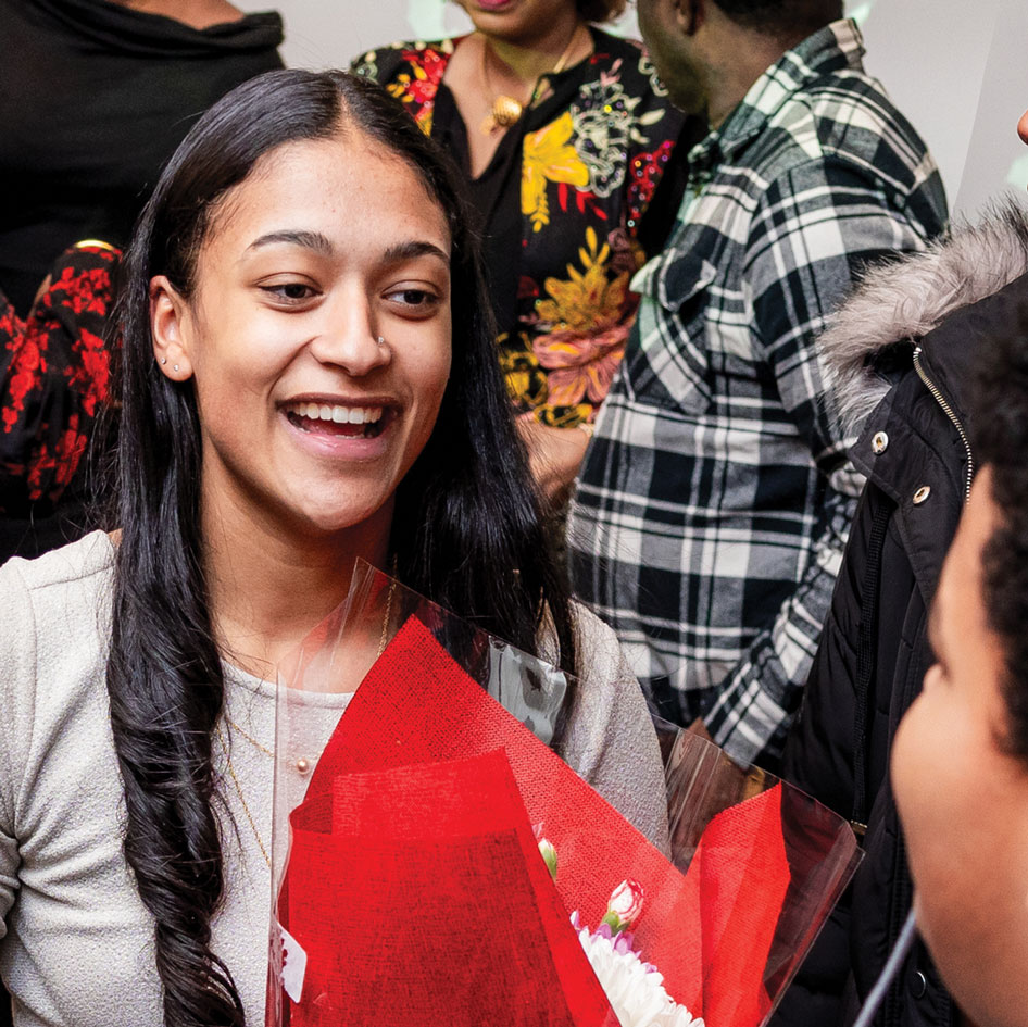 Julie Canuto-Depina at Boston College's Martin Luther King Jr. Scholarship event