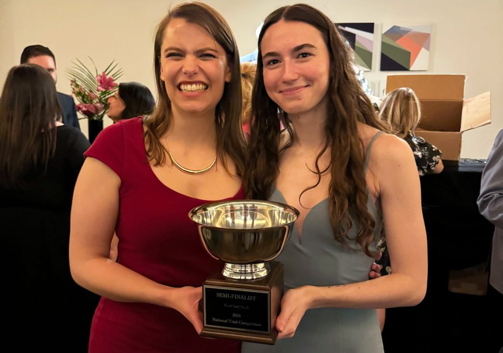 Mock Trial Team Jordan McGuffee and Samantha Cupolo