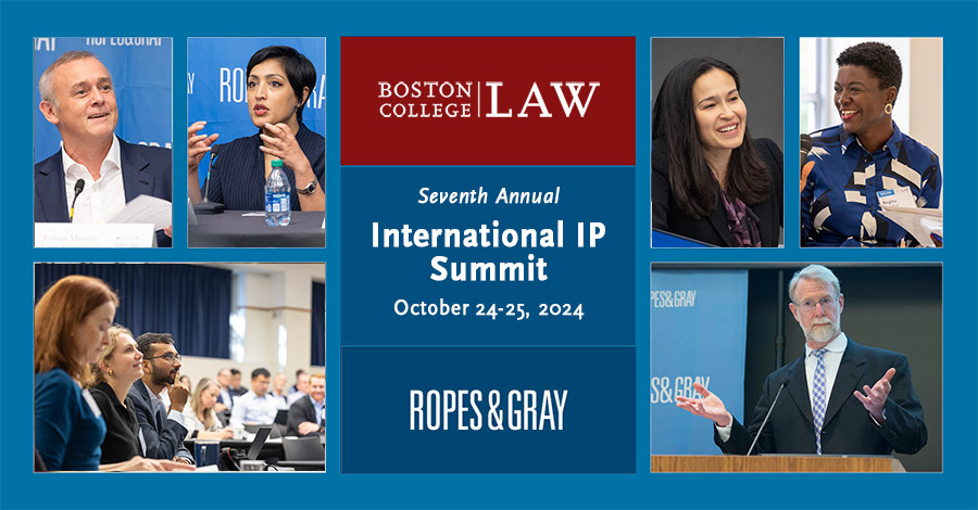 Seventh Annual International IP Summit graphic with photos