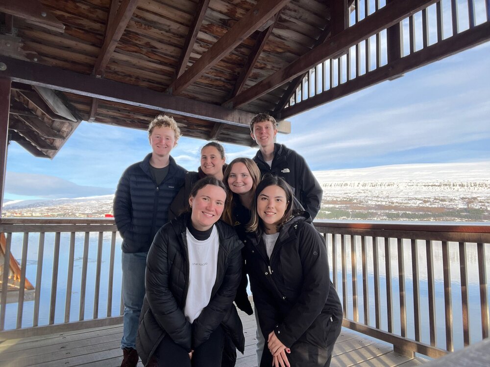 Students serving in Iceland