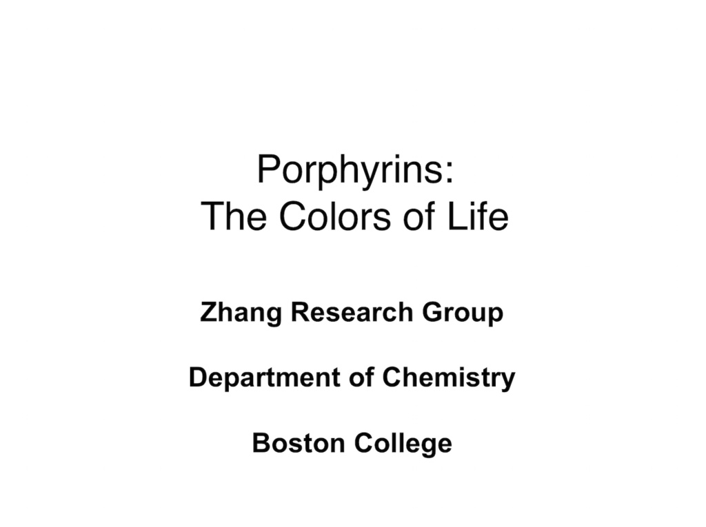The title slide of a powerpoint presentation