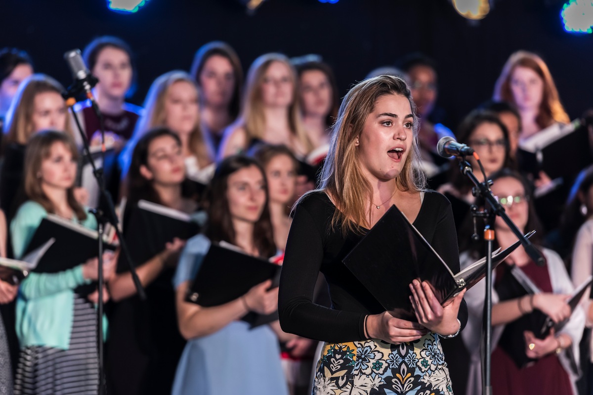 A group of singers performing