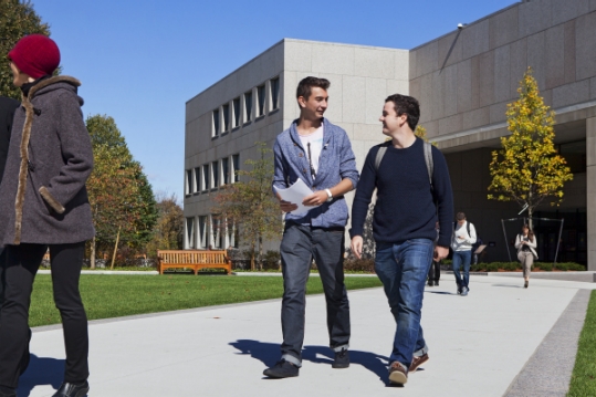 Students walking in quad