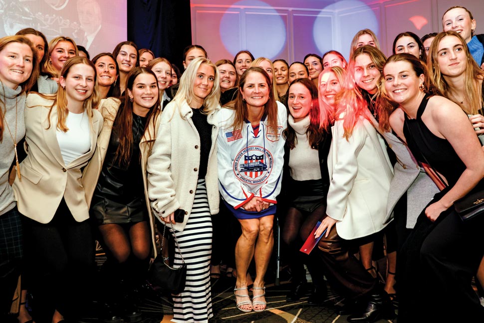 Group photo of Katie Crowley and many members of her team