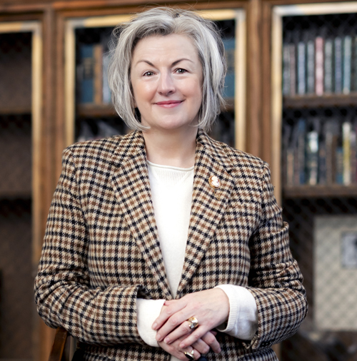 October 12, 2023 -- University College Cork Professor of Modern English Claire Connolly, Boston College's 2023-2024 Burns Visiting Scholar in Irish Studies.