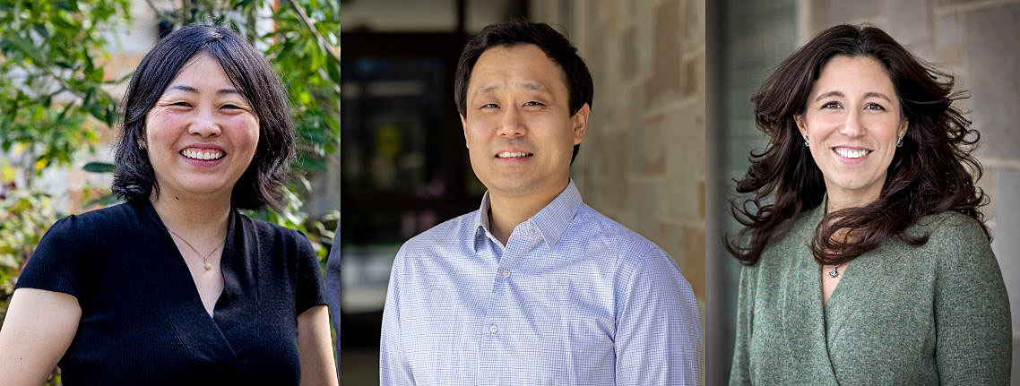 Portraits of three faculty members