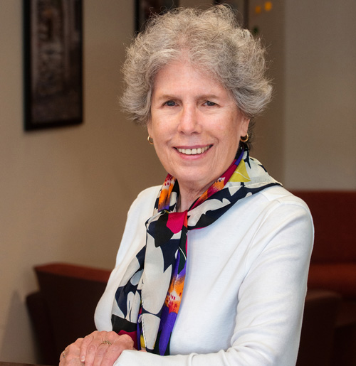 Professor Emerita of English, Judith Wilt. Photographed in the English Deptartment of Stokes Hall.
