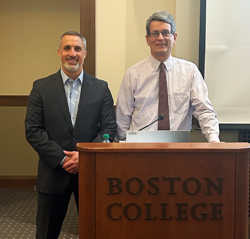 Joseph Bonavolonta with BC Director of Computer Policy and Security David Escalante