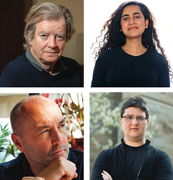 Four portraits of the book launch participants