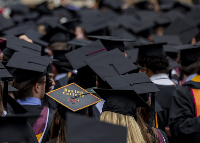 May 20, 2024 -- Boston College's 148th Commencement Exercises on Alumni Field.