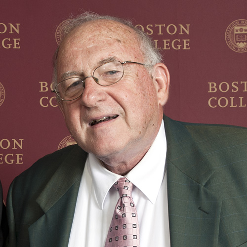 Annual President's Recognition dinner for retirees. Photos taken on floor 3 before the reception and dinner in the Murray Room of Yawkey. Thomas Wangler (History).