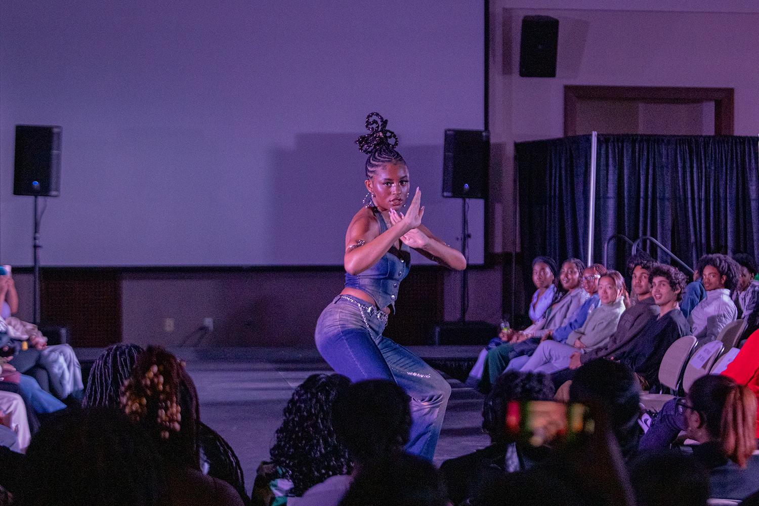 A model in the hair show