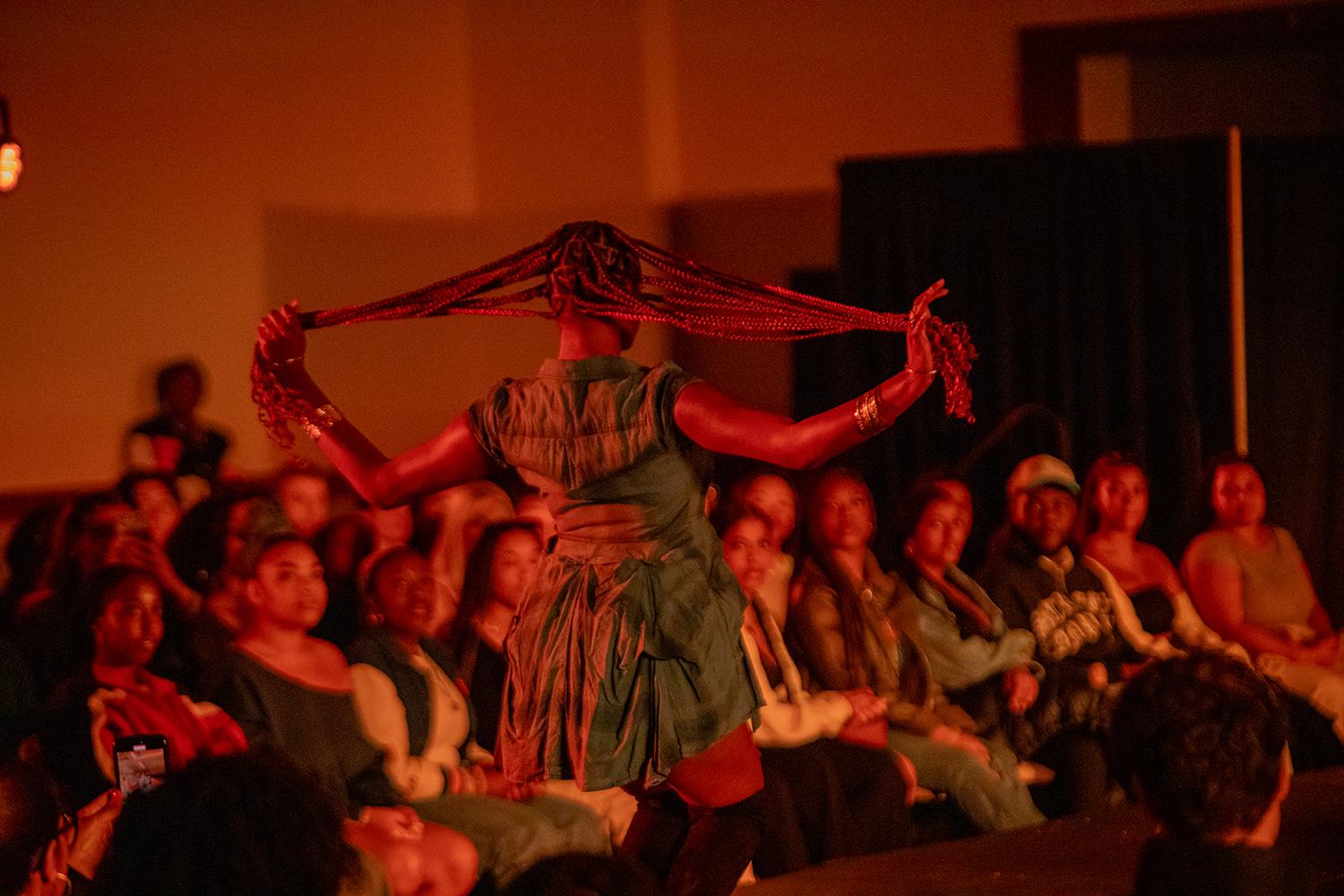 A model in the hair show