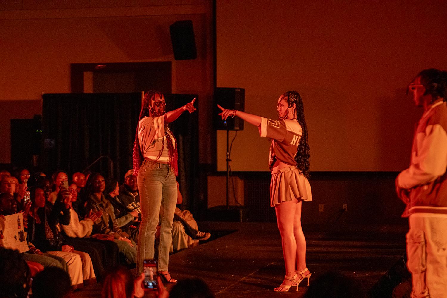 A model in the hair show