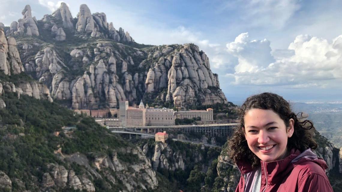 Student Amirah Orozco in Montserrat, Catalunya, Spain