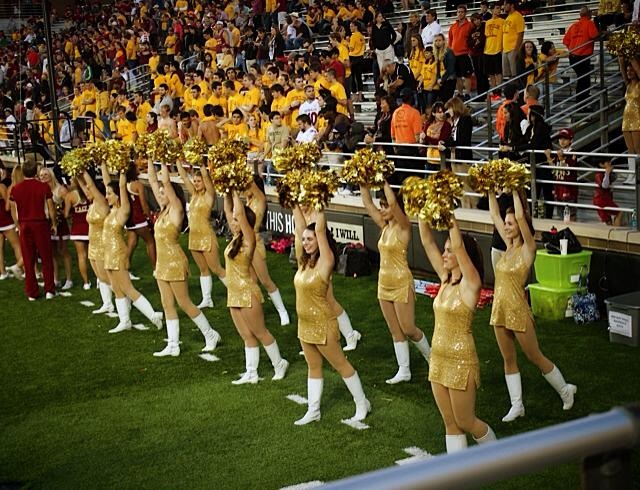 The Dance Team performing at a football game
