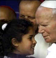 Image: Pope and Arafat at refugee camp